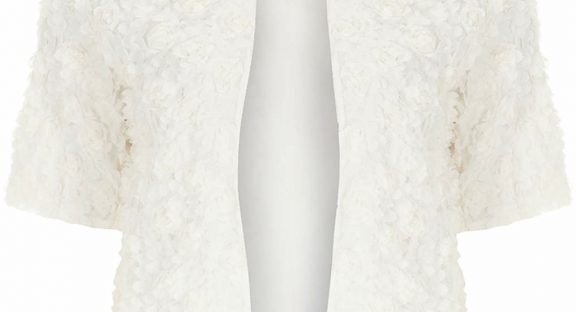 3d rose effect shrug from dorothy perkins