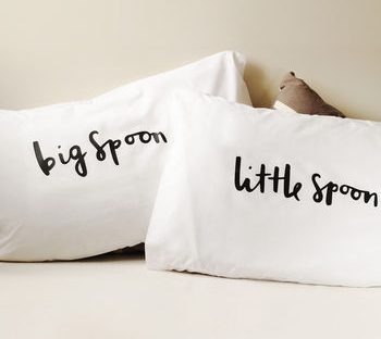 big spoon little spoon pillowcases from not on the high street