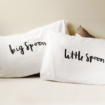big spoon little spoon pillowcases from not on the high street