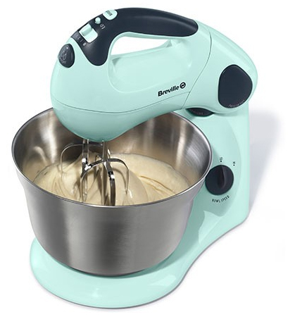 breville hand and stand mixer in pistachio