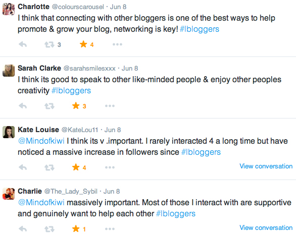 #lbloggers chat