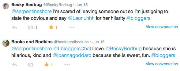 #lbloggers chat