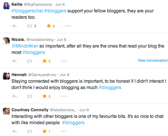 #lbloggers chat