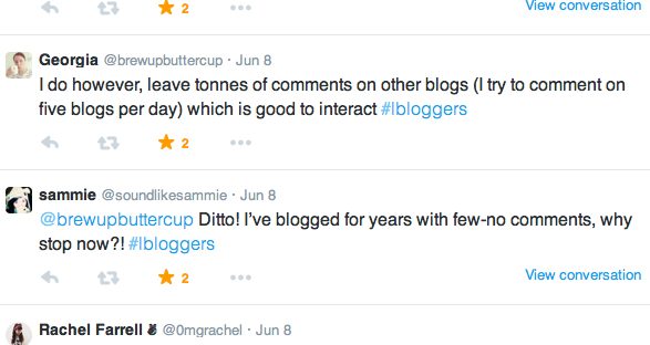 #lbloggers chat