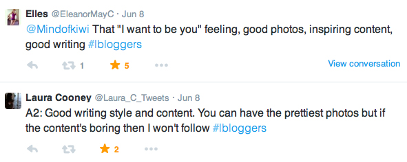 #lbloggers chat