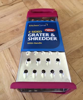 pink grater from poundland