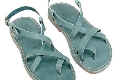 teal sandals from etsy