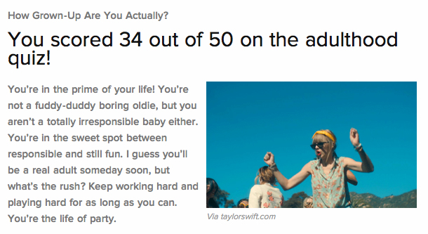 buzzfeed quiz results