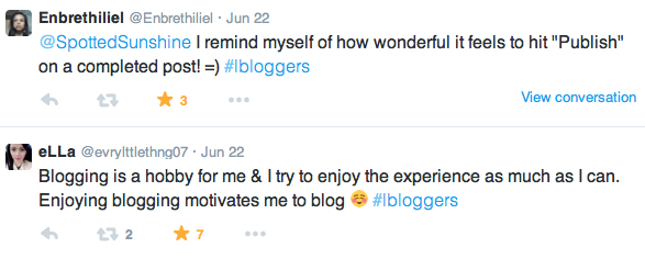 #lbloggers chat