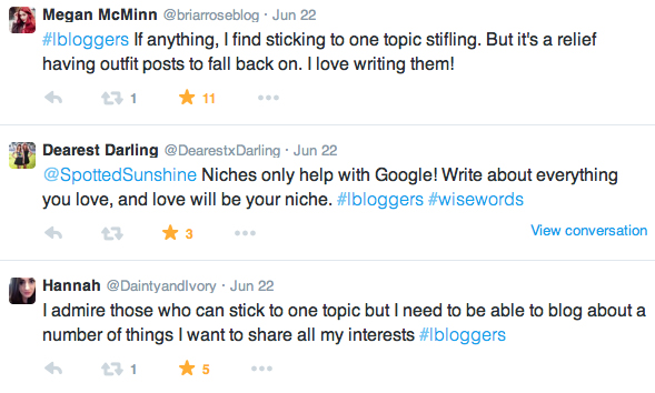 #lbloggers chat