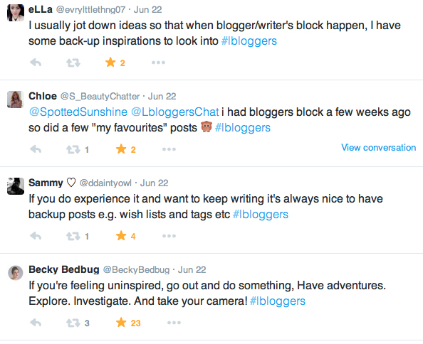 #lbloggers chat