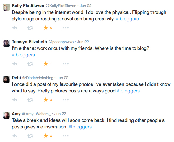 #lbloggers chat