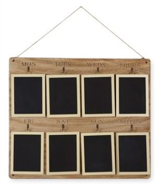 weekly chalkboard planner from next