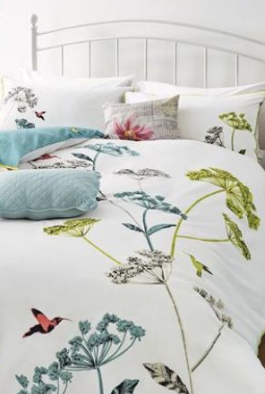 hummingbird print bed set from next