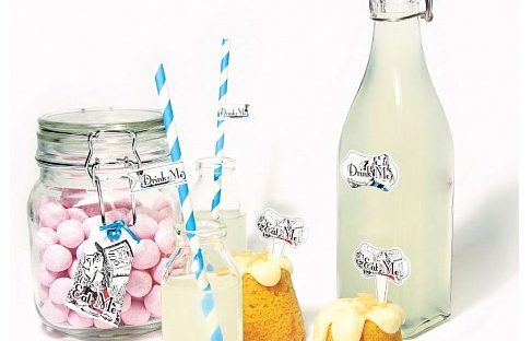 alice in wonderland label set from truffle shuffle