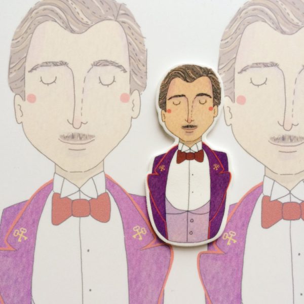 gustave h brooch from andsmile studio
