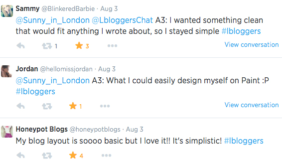 #lbloggers chat