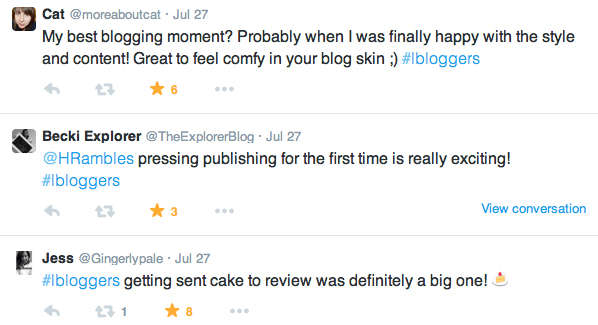 #lbloggers chat