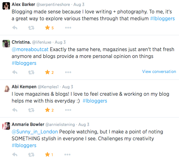 #lbloggers chat