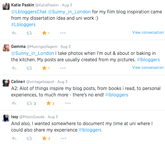 #lbloggers chat