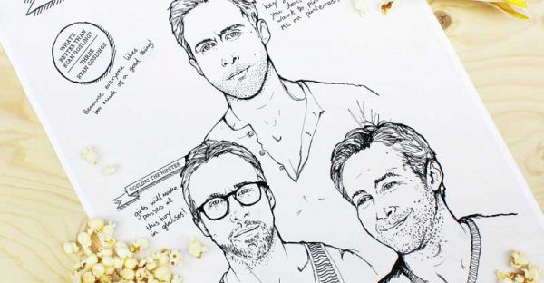 ryan gosling tea towel from prezzybox