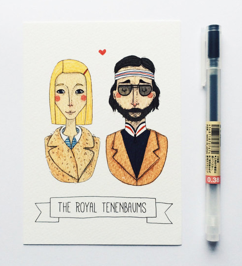 the royal tenenbaums postcard from andsmile studio