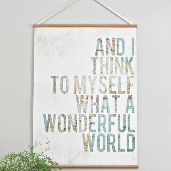 what a wonderful world map from etsy
