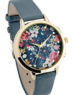 blue floral watch from new look