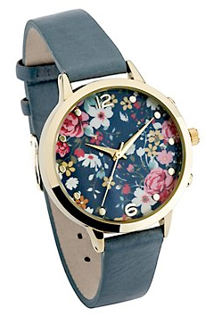 blue floral watch from new look