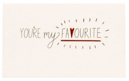 favourite valentines day card from paperchase