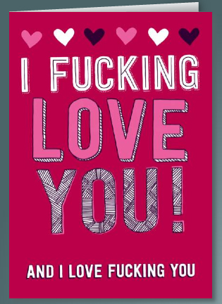 fucking valentines day card from scribbler
