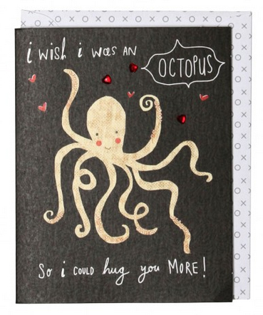 octopus valentines day card from paperchase