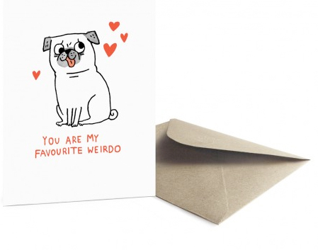 weirdo valentines day card from ohh deer