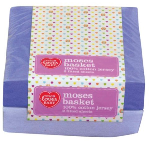 fitted sheets for moses basket from tesco