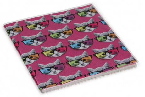 geek kitty glitter scrapbook from paperchase