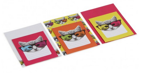 geek kitty mini writing set from paperchase