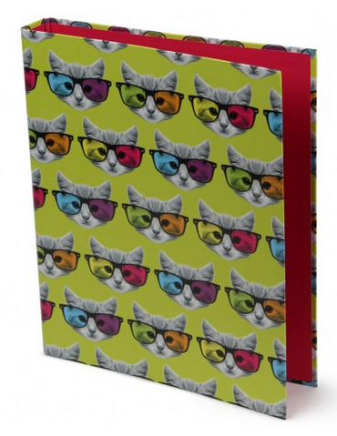 geek kitty ring binder from paperchase