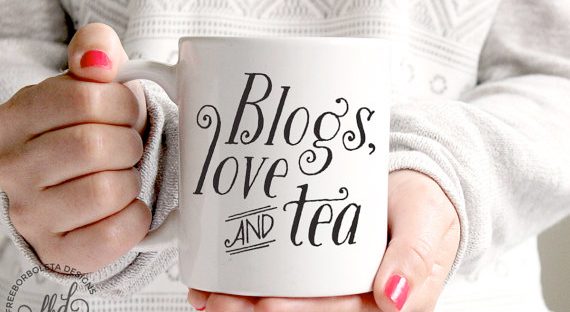 blogging mug by freeborboleta from etsy