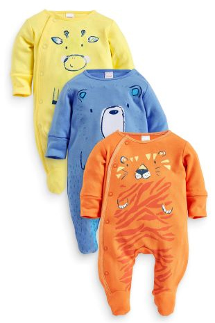 bright animal sleepsuits from next