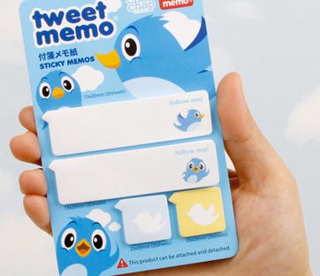 twitter sticky memos from fallindesign