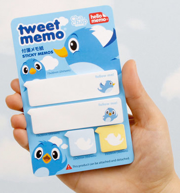 twitter sticky memos from fallindesign