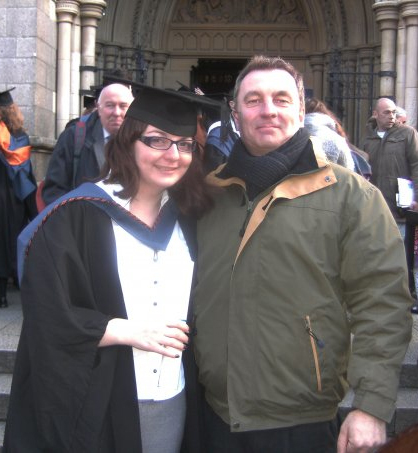 me and dad at graduation