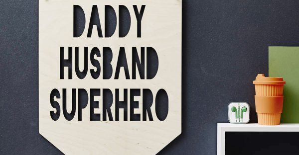 personalised fathers day wooden flag from not on the high street