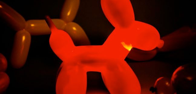 balloon dog light from firebox