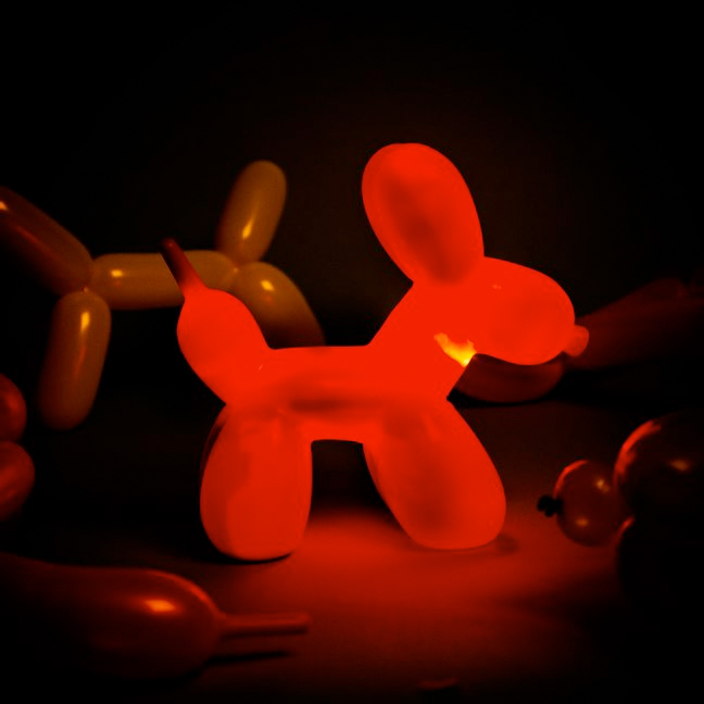 balloon dog light from firebox