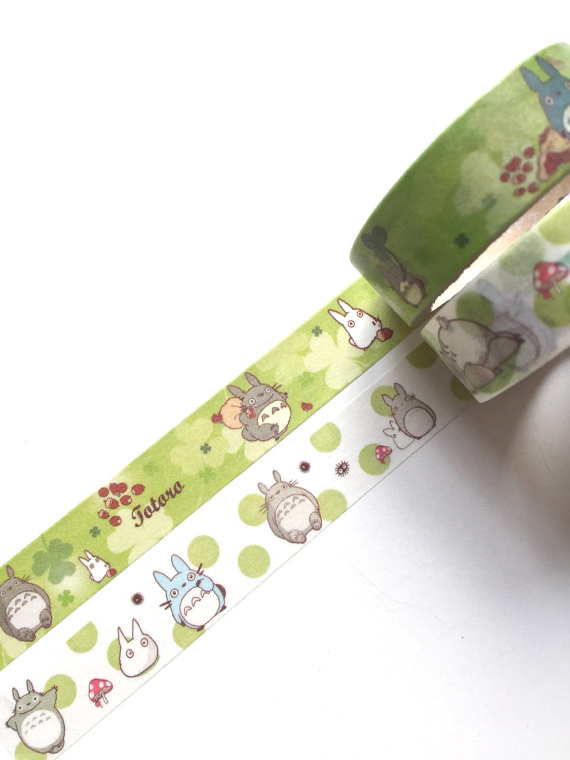 totoro washi tape from etsy