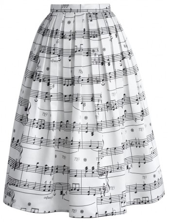 musical notes skirt from chic wish