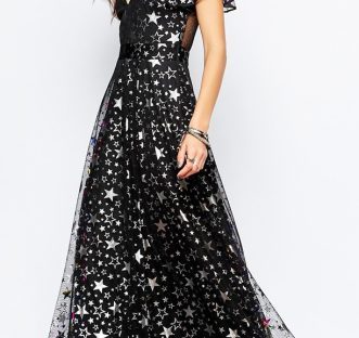 vintage star print maxi dress from asos