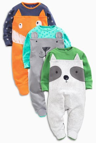 woodland creatures sleepsuits from next