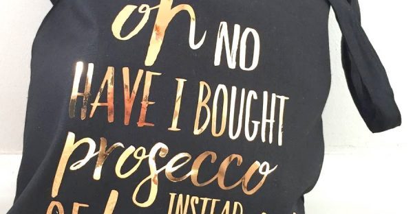 black and copper tote bag from not on the high street